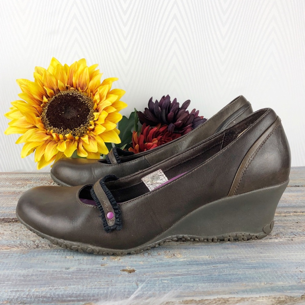 Merrell Petunia Mary Jane Wedge in Espresso Brown